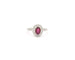 Bague Bague en or blanc 18 carats avec rubis 1,19 ct et diamants 58 Facettes 14503
