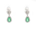 Boucles d'oreilles Boucles d’oreilles en or blanc 18 carats avec émeraudes de Zambie et diamants 58 Facettes 14568