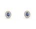 Boucles d'oreilles Boucles d’oreilles en or blanc 18 ct avec saphirs ovales et diamants 58 Facettes 14527