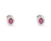 Boucles d'oreilles Boucles d’oreilles en or blanc 18 ct avec rubis et diamants 58 Facettes 14700
