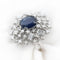 Bague Bague en or blanc 18 kt avec saphir 3,96 ct et diamants 2,40 ct 58 Facettes 22362