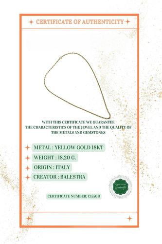 Collier BALESTRA - Chaîne italienne à maillons Mariner en or jaune 58 Facettes