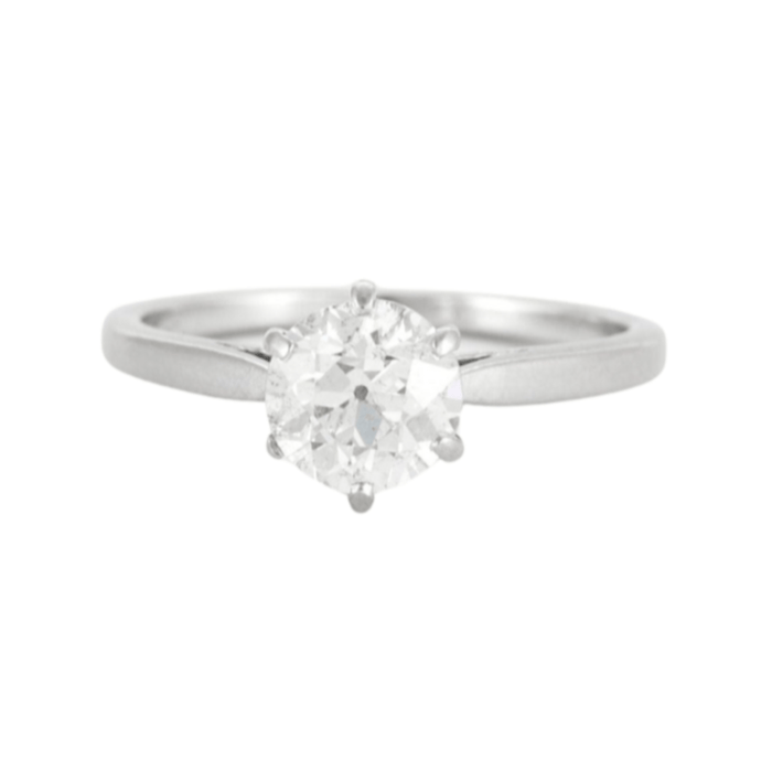 Bague 52 Bague solitaire or gris avec diamant 58 Facettes 240369