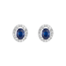 Boucles d'oreilles Boucles d'oreilles en or gris avec saphirs et diamants 58 Facettes 240 201