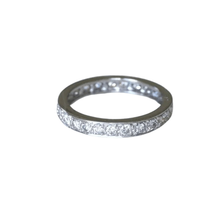 Bague Alliance Diamants Art Déco Platine 58 Facettes