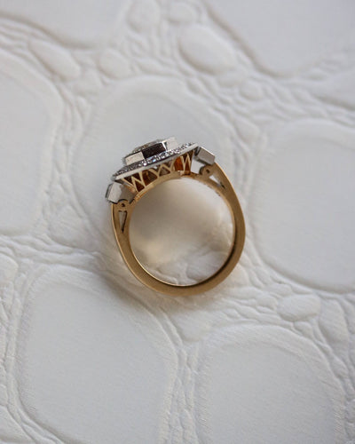 Anillo 48 Anillo Octógono en oro rosa y oro blanco, diamantes 0,96 ct I-VS1 58 Facettes F1598 C1772