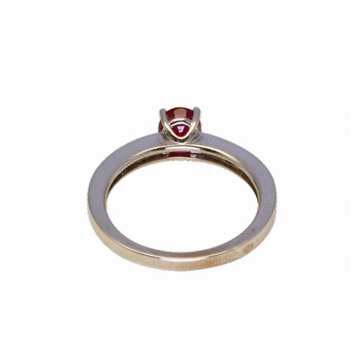 Bague 54 Bague - Bague sertie d’un rubis 1 ct en or blanc et diamants 58 Facettes