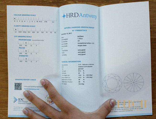 Yüzük 54.5 Yüzük Tektaş "Klasik" beyaz altın ve pırlanta 58 Facettes F819/A7268