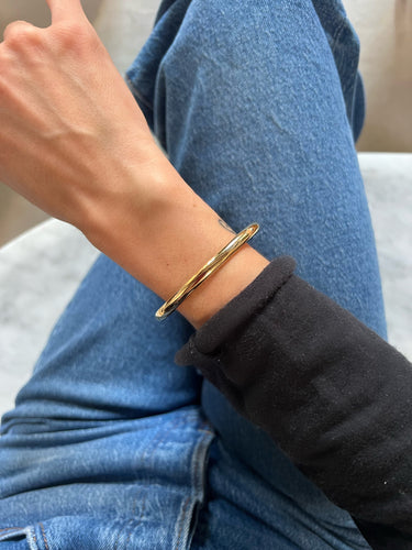 Bracelet Bracelet jonc en or jaune 18 carats 58 Facettes