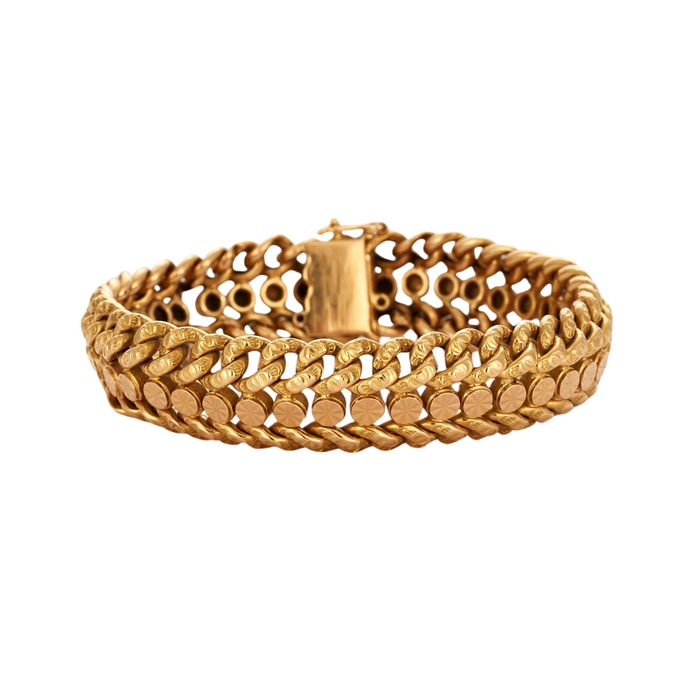 Yellow gold braided bracelet