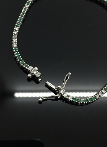 Bracelet Bracelet tennis - Diamants et tsavorites 58 Facettes