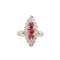 Bague 48 Bague marquise vintage rubis et diamants 58 Facettes J317