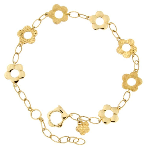Guidetti-Armband - Blumenarmband aus Gelbgold 750/1000 58 Facettes G1391
