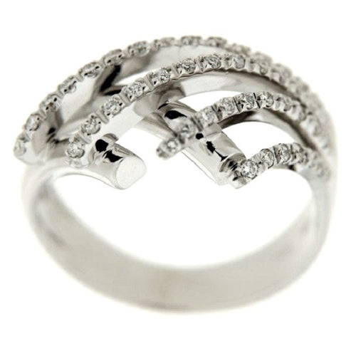 Guidetti Ring - 750 white gold ring with brilliant-cut diamonds 58 Facettes G1481