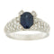 Guidetti ring - White gold ring with 2.11 ct sapphire and diamonds 58 Facettes G1843