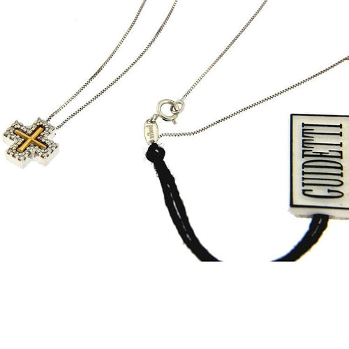 Naszyjnik Naszyjnik typu choker z białego złota z krzyżykiem i diamentami 58 Facettes G2645