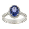 Guidetti Ring - White gold ring with oval sapphire and diamonds 58 Facettes G2690
