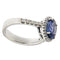 Guidetti Ring - White gold ring with oval sapphire and diamonds 58 Facettes G2690
