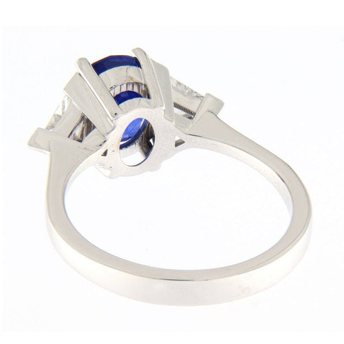 Guidetti-Ring - Weißgoldring mit IGI-Saphir und Diamanten 58 Facettes G2794