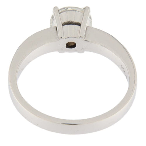 Bague 56 Bague solitaire en or blanc avec diamant taille brillant 58 Facettes G3305