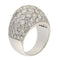 Bague 57 Bague dôme - Bague pavée de diamants en or blanc 750 58 Facettes G3462