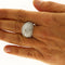 Bague 57 Bague dôme - Bague pavée de diamants en or blanc 750 58 Facettes G3462