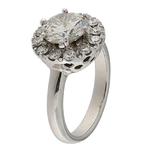 Bague 52 Bague vintage en or blanc 18 ct avec diamant 1,97 ct 58 Facettes G3874