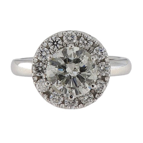 Bague 52 Bague vintage en or blanc 18 ct avec diamant 1,97 ct 58 Facettes G3874