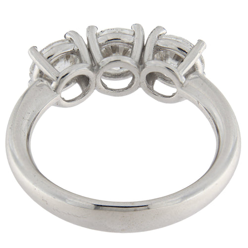 Bague 54 Bague trilogie en or blanc avec diamants taille brillant 2,12 ct 58 Facettes G3825
