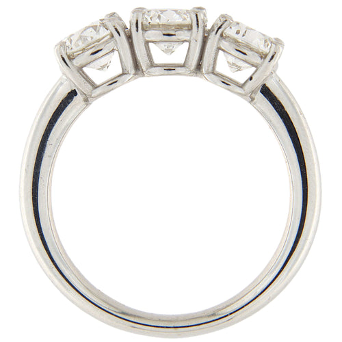 Bague 54 Bague trilogie en or blanc avec diamants taille brillant 2,12 ct 58 Facettes G3825