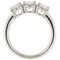 Bague 54 Bague trilogie en or blanc avec diamants taille brillant 2,12 ct 58 Facettes G3825