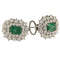 Boucles d'oreilles Boucles d’oreilles pendantes en or blanc 18 kt, diamants 2,07 ct et émeraudes 0,76 ct 58 Facettes G3847