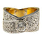 Bague 51.5 Bague vintage en or jaune et blanc avec diamants taille brillant 58 Facettes G3856