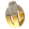 Bague 51.5 Bague vintage en or jaune et blanc avec diamants taille brillant 58 Facettes G3856