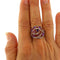 Bague 62 Bague vintage en or rose 18 kt avec améthystes et diamant Fancy Brown 58 Facettes G3866