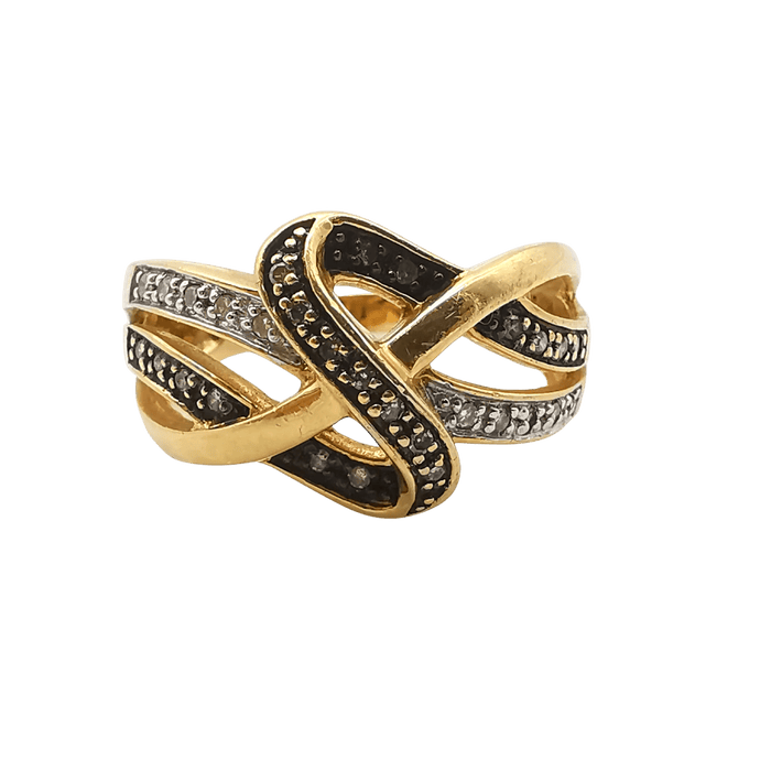 Bague 56 Bague en or jaune diamants 58 Facettes