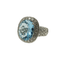 Bague 51 Bague or blanc aigue-marine diamants 58 Facettes