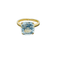 Bague 50 Bague en or avec topaze bleu clair 58 Facettes