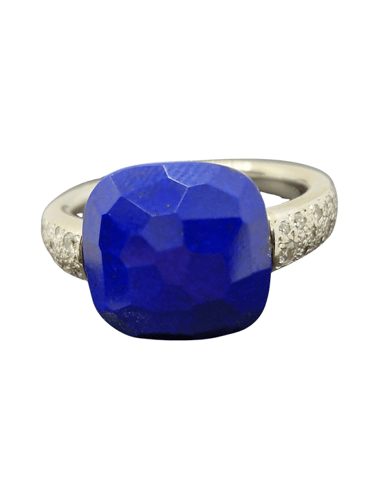 Bague 53 POMELLATO - Bague Capri or blanc, lapis, diamants 58 Facettes