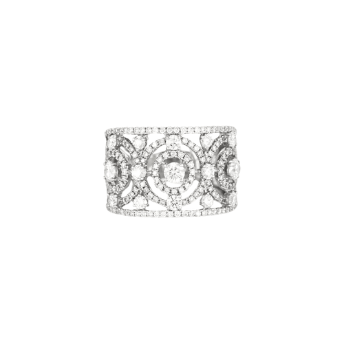 Bague Bague or blanc diamants 58 Facettes LP32