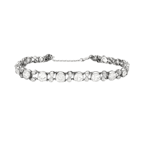 Bracelet Bracelet platine ligne diamants 58 Facettes