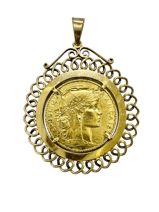 Pendentif or jaune pièce Napoléon 58 Facettes