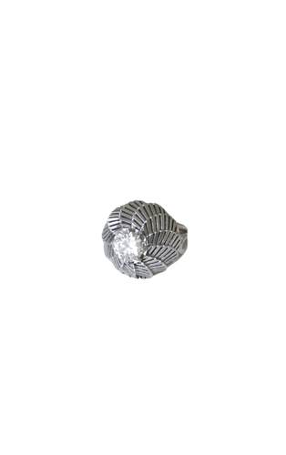 Bague 45.5 Bague Boule Spirale Diamant et Platine 58 Facettes