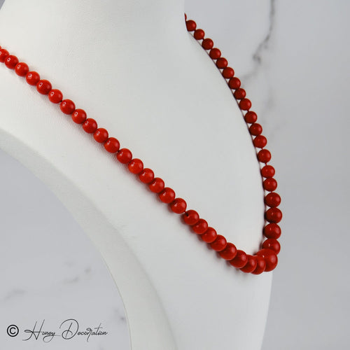 Collar Collar de coral con cierre de oro amarillo de 18 quilates 58 Facettes 2523