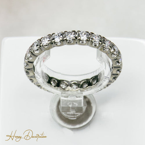 Пръстен 50 Пръстен памет от бяло злато 750 и 22 диаманта 58 Facettes 2525