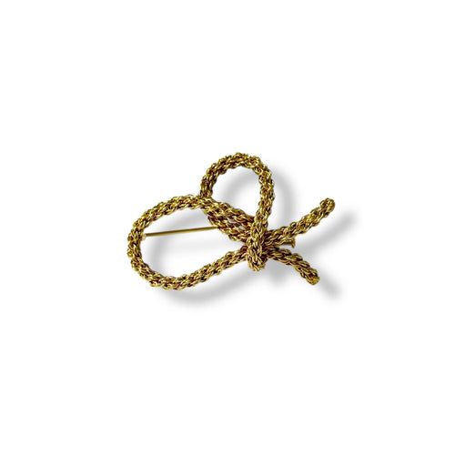 Broche Gay Frères - Broche nœud en or jaune 18K 58 Facettes REF2529-296