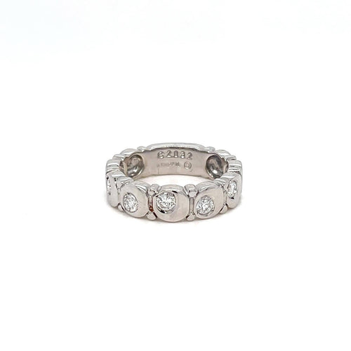 Bague 51 Marina B - Bague bandeau en or 18 carats et diamants 58 Facettes
