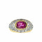 Bague 55 Bague vintage en or 18k avec rubis de Birmanie et diamants 58 Facettes