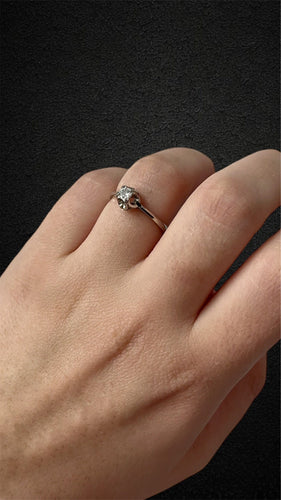Bague 58 Bague solitaire - Diamant taille brillant 0,17 ct en or blanc 18 carats 58 Facettes