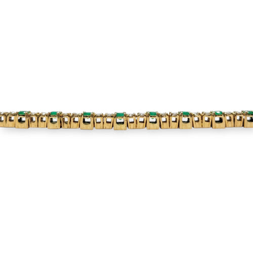 Bracelet Bracelet en or jaune 18K émeraudes et diamants 58 Facettes REF2547-319